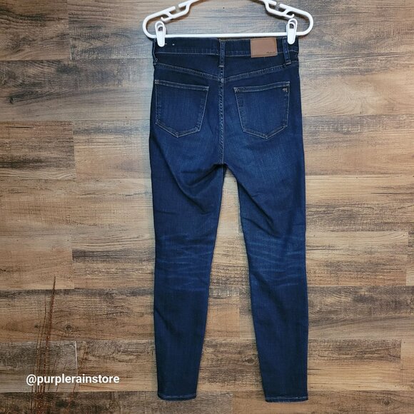 Madewell Jeans Size 28 Skinny 9" High Rise Tummy Control Larkspur Wash F8990 - Picture 2 of 12